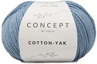 Cotton Yak Girls Sweater Knitting Kit 1 10 years Light Blue