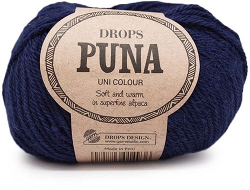 Drops Puna Uni Colour 13 Navy Blue