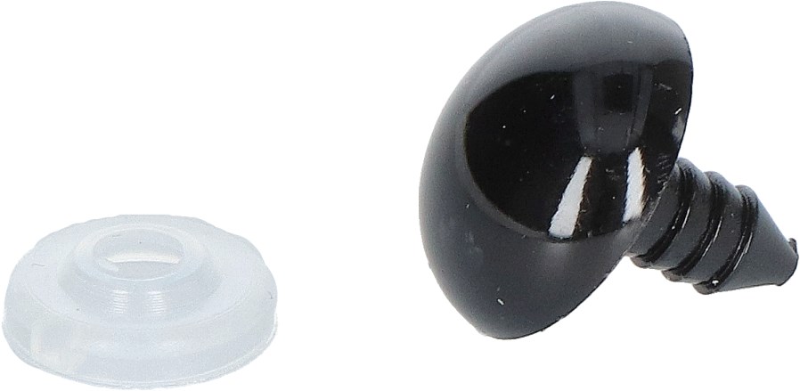 14mm solid black safety eyes - 4 pack