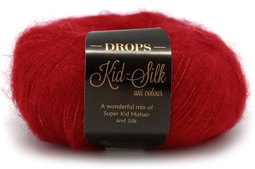 Drops Kid-Silk Uni Colour 014 Red