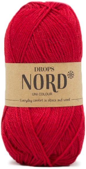 Drops Nord Uni Colour 14 Red | Yarnplaza.com