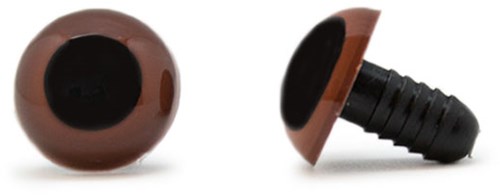 Safety Eyes Brown 15mm per pair
