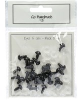 Go Handmade Safety Eyes Black 9mm (15 pieces)-2