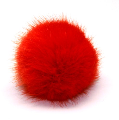 Rico Fake Fur Pompon Medium 16 Red