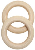 Go Handmade Wooden Rings Ø 55 mm (2 pieces)