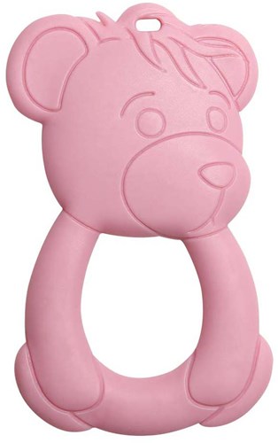 Go Handmade Teether Bear Old Rose