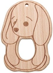 Go Handmade Wooden Animal Teether Dog