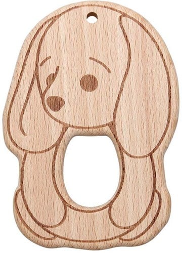 Go Handmade Wooden Animal Teether Dog