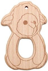 Go Handmade Wooden Animal Teether Sheep
