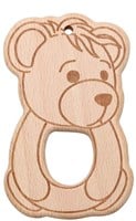 Go Handmade Wooden Animal Teether Teddy Bear