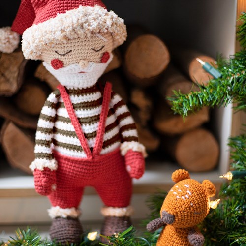 Crochet Pattern Santa Claus with Reindeer