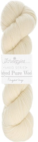 Scheepjes Nakid S. Undyed Pure Wool Fingering 1 White