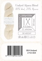 Scheepjes Nakid S. Undyed Alpaca Blend DK 4 White-2