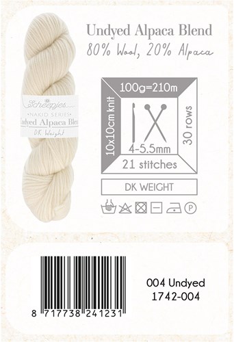 Scheepjes Nakid S. Undyed Alpaca Blend DK 4 White-2