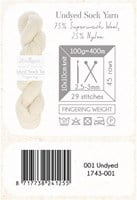 Scheepjes Nakid S. Undyed Sock Yarn Fingering 1 White-2