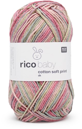 Rico Baby Cotton Soft Print dk 17 Teal-Pink