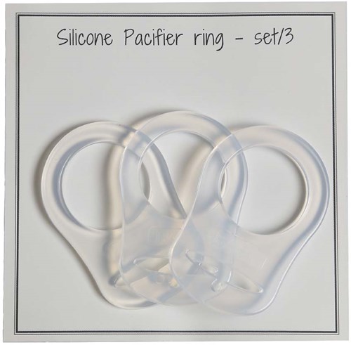 Go Handmade Silicone Pacifier Rings 14 Transparent