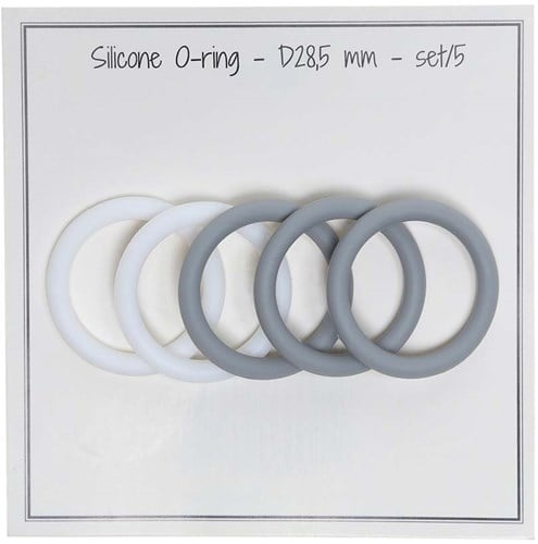 Go Handmade O-Teething Ring White / Gray-2