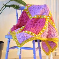 Granny square Blanket Crochet Kit-2