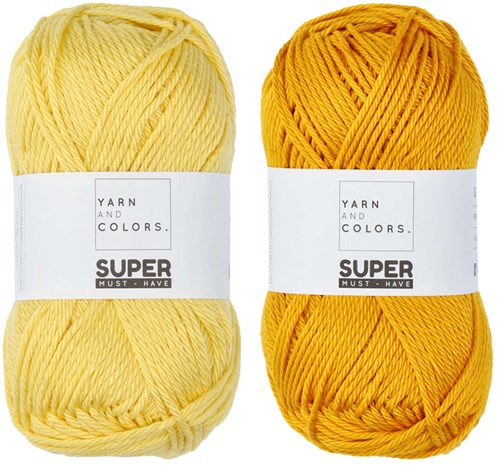 Yarn and Colors Two Tones Comfy Cushion Crochet Kit L 011 Golden Glow / Mustard-2
