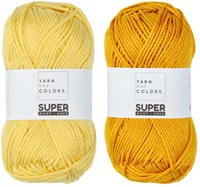 Yarn and Colors Two Tones Comfy Cushion Crochet Kit S 011 Golden Glow / Mustard-2