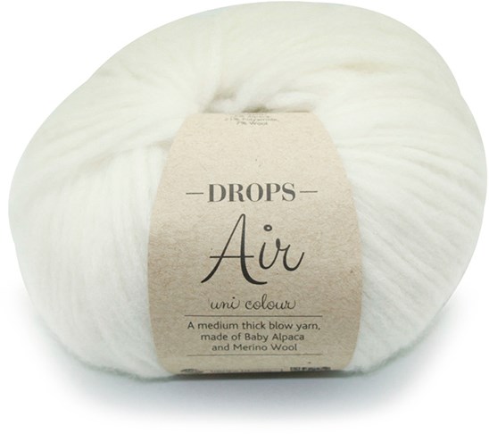 Drops Air Uni Colour 01 Off white Yarnplaza