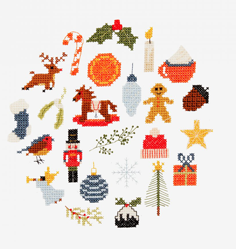 Embroidery Pattern Cross Stitch Advent Calendar