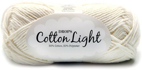 Drops Cotton Light Uni Colour 001 Off White