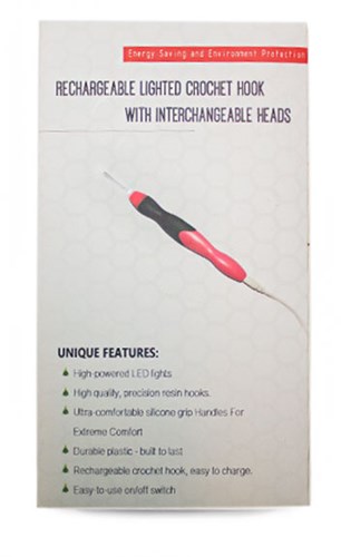 Yarnplaza Crochet Hook Set LED with Interchangeable Heads 2.0-3