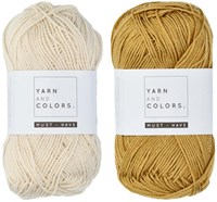 Yarn and Colors Must-Have Cushion Crochet Kit 1 Cream / Gold-2
