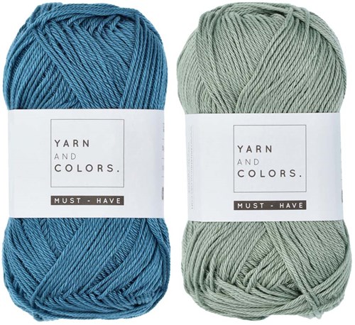 Yarn and Colors Must-Have Mandala Crochet Kit 1 Petrol Blue / Eucalyptus-2