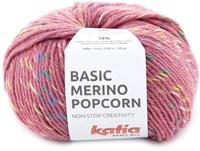 Katia Basic Merino Popcorn 200 Chewinggum Pink-Multicoloured