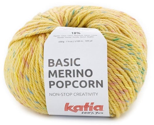 Katia Basic Merino Popcorn 203 Yellow-Multicoloured