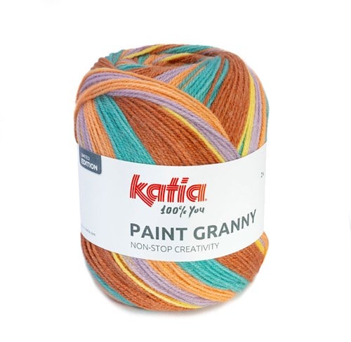 Katia Paint Granny 203 Yolk-Caramel-Water blue