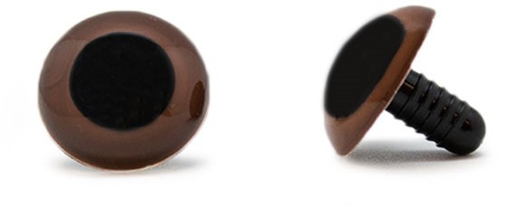 Brown Safety Eyes (Screw) - 30mm