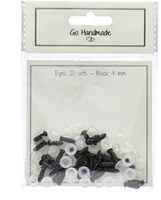 Go Handmade Safety Eyes Black 4 mm (20 pieces)-2