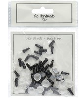 Go Handmade Safety Eyes Black 5mm (20 pieces)-2