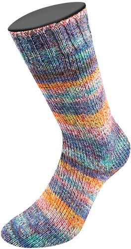Lana Grossa Landlust Die Sockenwolle 213 Purple/yellow/pink/turquoise/green/red/dark blue mottled-3