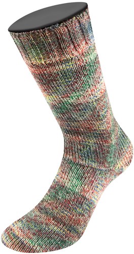 Lana Grossa Landlust Die Sockenwolle 215 Mint turquoise/light/medium grey/white/green/yellow/orange/navy/red mottled-3