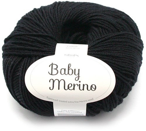 Drops Baby Merino Uni Colour 021 Black
