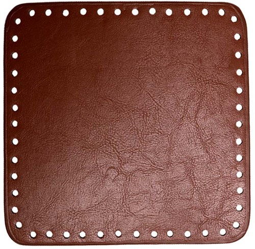 Go Handmade PU Leather Base 18x18cm Brown
