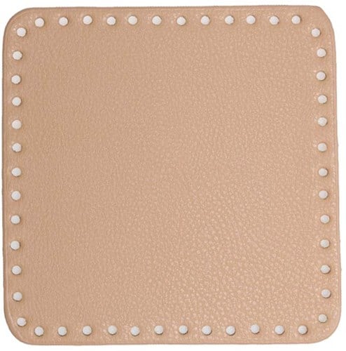 Go Handmade PU Leather Base 18x18cm Apricot