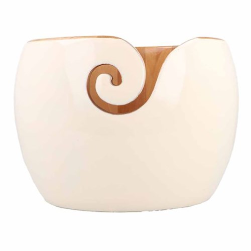 Scheepjes Yarn Bowl African sandalwood Ivory 17.5x12cm