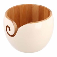 Scheepjes Yarn Bowl African sandalwood Ivory 17.5x12cm-2
