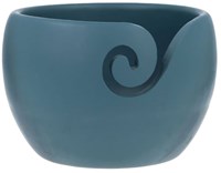Scheepjes Yarn Bowl mango wood blue 15x10cm