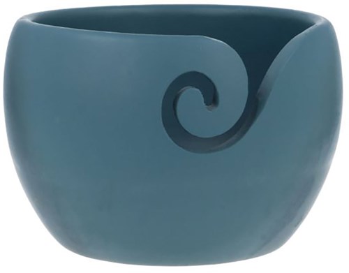 Scheepjes Yarn Bowl mango wood blue 15x10cm