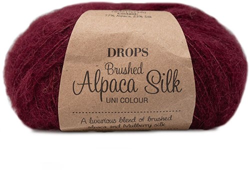 Drops Brushed Alpaca Silk Uni Colour 023 Wine Red