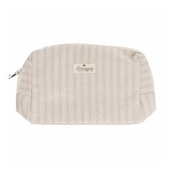 Scheepjes Project bag with zipper 24x16x8cm striped beige