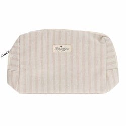 Scheepjes Project bag with zipper 24x16x8cm striped beige