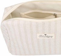 Scheepjes Project bag with zipper 24x16x8cm striped beige-2